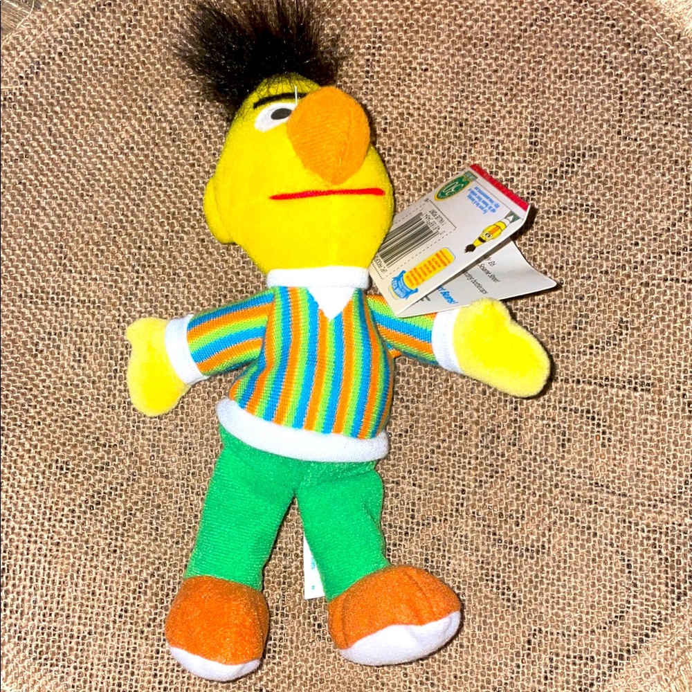 Sesame st “Bert” beans toy 8” NWT